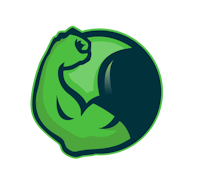 a green hulk logo on a black background
